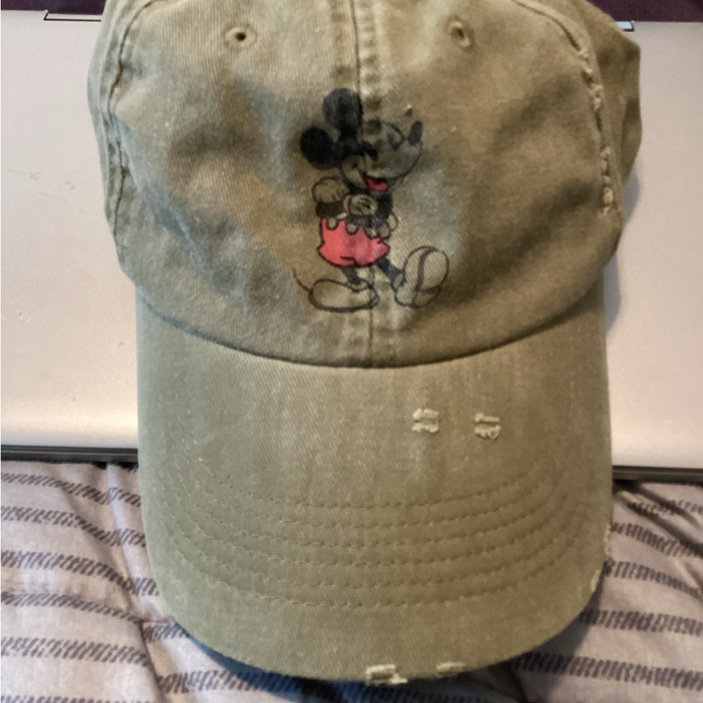 Walt Disney World Olive Green Cap with Mickey Mouse